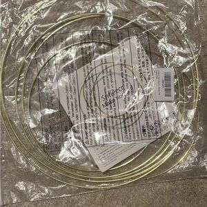 Gold Metal Hoop Ring Set